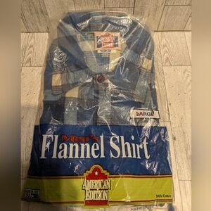 American Edition Blue Plaid Men's Flannel Shirt